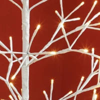 Albero di Natale Artificiale con 384 Luci LED Bianche e Rami Pieghevoli, in PP e Acciaio, Ø20x180 cm, Bianco