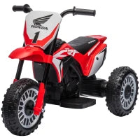 Moto Elettrica per Bambini con Licenza Honda CRF450RL a 3 Ruote, Età 18-36 Mesi, Rosso