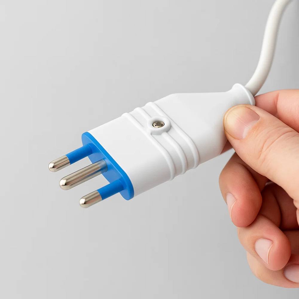 Ecova 30362 spina volante antischiacciamento 16a 2p+t pvc bianco