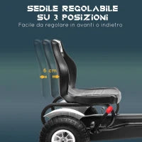 Go Kart a Pedali per Bambini 5-12 Anni in Plastica e Metallo con Sedile Regolabile e Freno a Mano, 121x58x61 cm