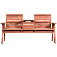 Panchina Esterni Legno Abete 2/3 Posti, Convertibile 160x68x92cm