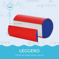 Set Costruzioni Morbide per Bimbi 1-3 Anni con 5 Blocchi Colorati, in Finta Pelle e Schiuma, Multicolore