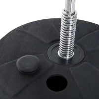 Punching Ball da Terra con Guantoni, Altezza Regolabile 126-144 cm e Base Riempibile, Nero