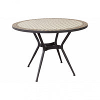 Tavolo Ceramica E Ferro Verniciato Rotondo Prometeo Ø 110 Cm