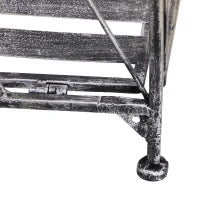 Scaffale Fioriera 3 Ripiani Pieghevole da Giardino Balcone, Metallo, Argento, 44x25x96 cm