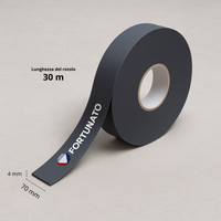 Nastro monoadesivo guarnizione acustica cartongesso 70 mm x 30 m spessore 4 mm