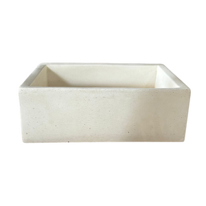 Pilozza lavabo rettangolare cemento calcestruzzo 45 x 35 x h.16 cm serie ostuni