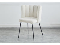 Set 2 Sedie da Giardino Design Riccio Crema Metallo e Tessuto Habitat et Jardin