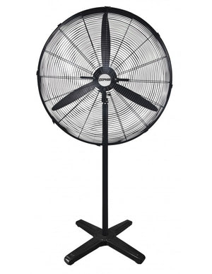 Zephir, Ventilatore Industriale a piantana, Diametro 65cm, 3 velocità, 3 Pale in Alluminio, Oscillazione a 70°, Dispositivo antisurriscaldamento, Altezza max.150cm, Potenza 120W