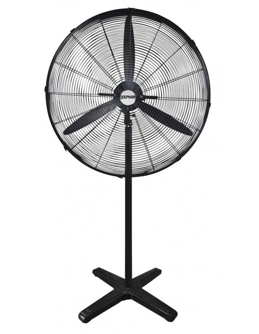 Zephir, Ventilatore Industriale a piantana, Diametro 65cm, 3 velocità, 3 Pale in Alluminio, Oscillazione a 70°, Dispositivo antisurriscaldamento, Altezza max.150cm, Potenza 120W