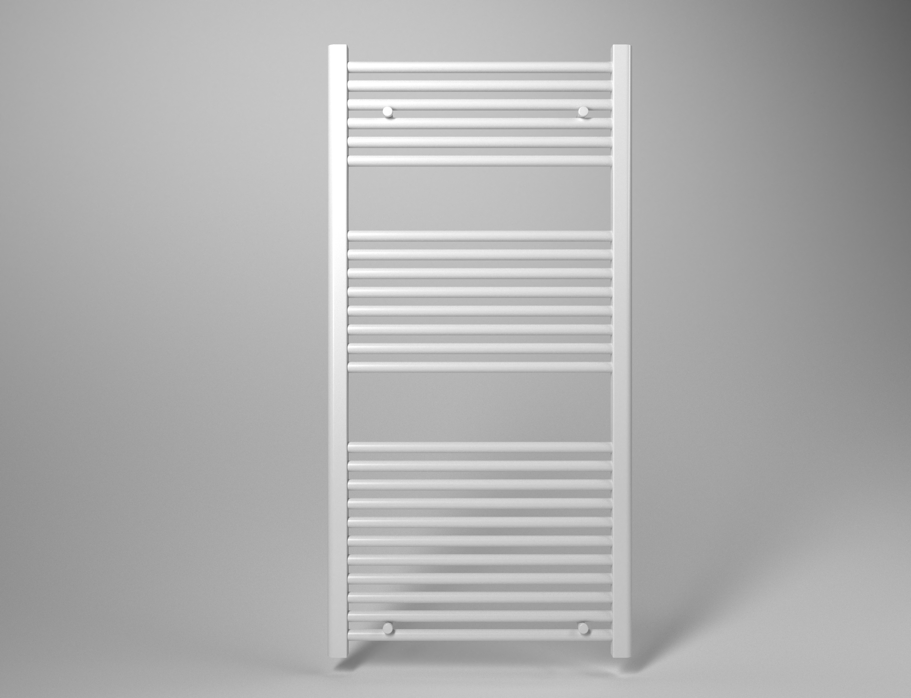 Scaldasalviette termoarredo 180x45 cm (int.40) bianco da bagno tubi dritti MICHALI