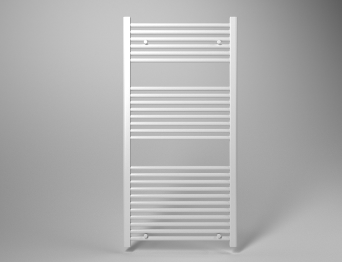 Scaldasalviette termoarredo 80x55 cm (int.50) bianco da bagno tubi dritti MICHALI