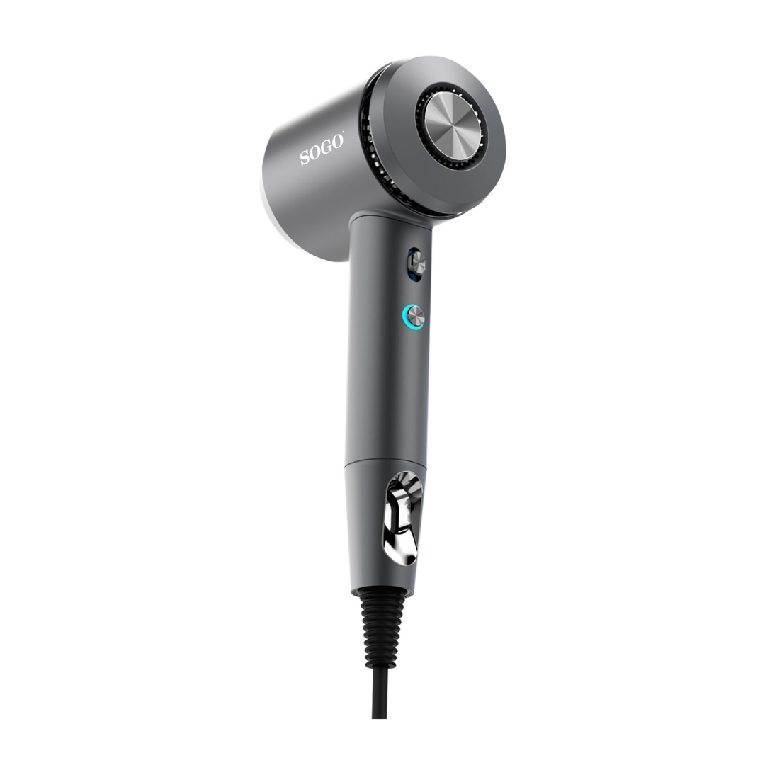 Asciugacapelli Professionale SOGO 1800W con Motore BLDC – Tecnologia Ionica JetFlow, Diffusore e Concentratore Magnetici