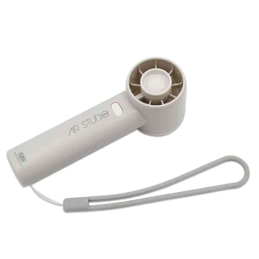 CFG Ventilatore portatile potente a mano a batteria Air Studio Mini EV127 ricaricabile con laccio turbo campeggio viaggi all'aperto giardino Bianco