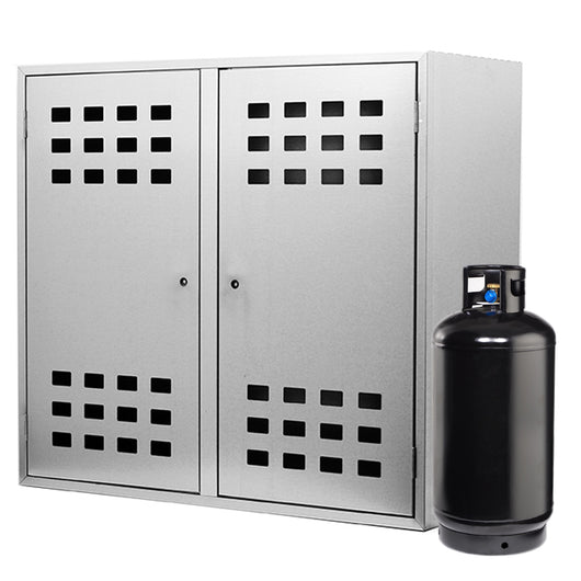 ALLINOX Armadietto 2 Bombole Gas Da esterno Portabombola Acciaio Zincato per Bombole da 10, 15 e 25 kg