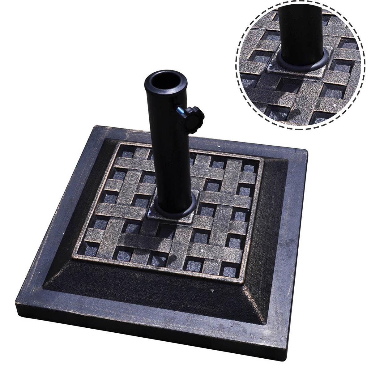 Base/portaombrellone supporto per ombrellone o ombrellone adatto per diametro 38 mm o 48 mm portaombrellone quadrato in bronzo 20_0000255