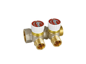 Collettore Semplice 2 Vie 3/4” ICMA Art.227 Con Valvole Di Intercettazione