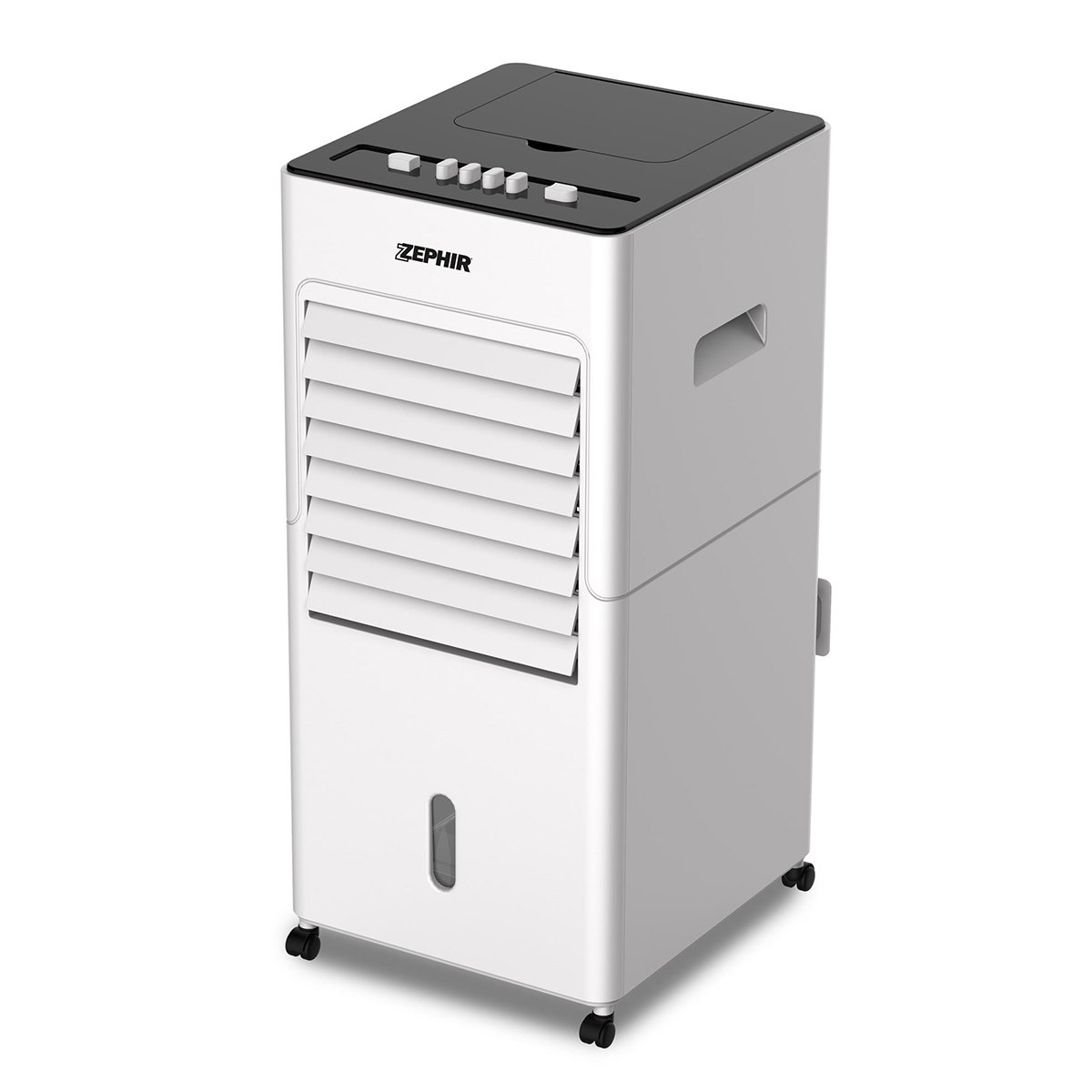 Zephir, Raffrescatore ad Acqua, Tanica 6L, 3 Velocità, Utilizzo con Acqua e/o Ghiaccio, Alette di Oscillazione Automatica, 2 Mattonelle Refrigeranti Incluse, Potenza 80W