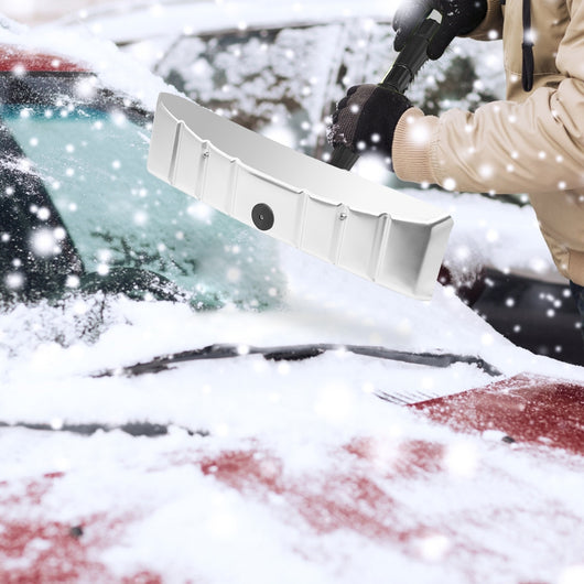 Rastrello da neve per tetti in alluminio da giardino con altezza regolabile 190-630cm-Utensili