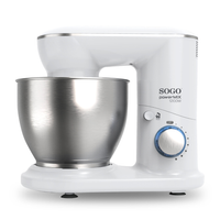 Impastatrice Planetaria 6L 1200W SOGO – Robot da Cucina con Ciotola Inox, 8 Velocità, Mixer per Pane Pizza Dolci