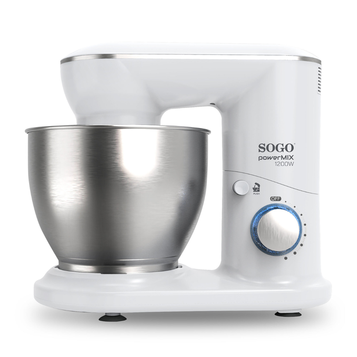 Impastatrice Planetaria 6L 1200W SOGO – Robot da Cucina con Ciotola Inox, 8 Velocità, Mixer per Pane Pizza Dolci