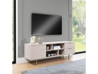 Habitat et Jardin Mobile TV 150x52x41cm Beige per TV fino a 65 pollici MDF con ruote