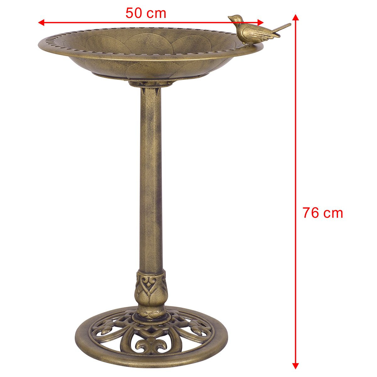 Abbeveratoio per uccelli con piedistallo e supporto da giardino, Mangiatoia per uccelli elegante ¦µ50x76cm-Altri animali