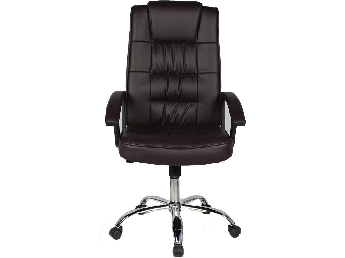 Poltrona da Ufficio Regolabile Marrone PVC Habitat et Jardin