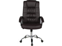 Poltrona da Ufficio Regolabile Marrone PVC Habitat et Jardin