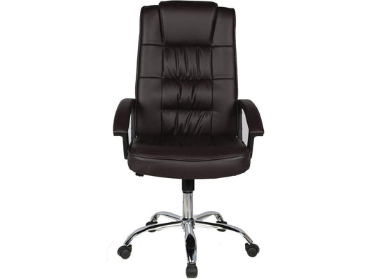 Poltrona da Ufficio Regolabile Marrone PVC Habitat et Jardin