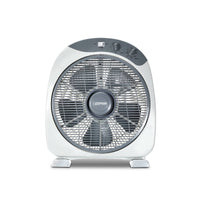 Zephir ventilatore a pavimento BOX FAN 30 cm 3 velocità timer criglia di sicurezza rotante maniglia 50W