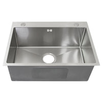Lavello Singolo Acciaio Inox Sottotop Sottopiano Integrato Satinato Vasca 60x45