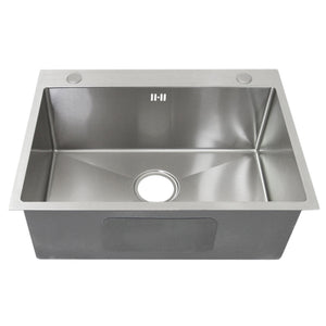Lavello Singolo Acciaio Inox Sottotop Sottopiano Integrato Satinato Vasca 60x45