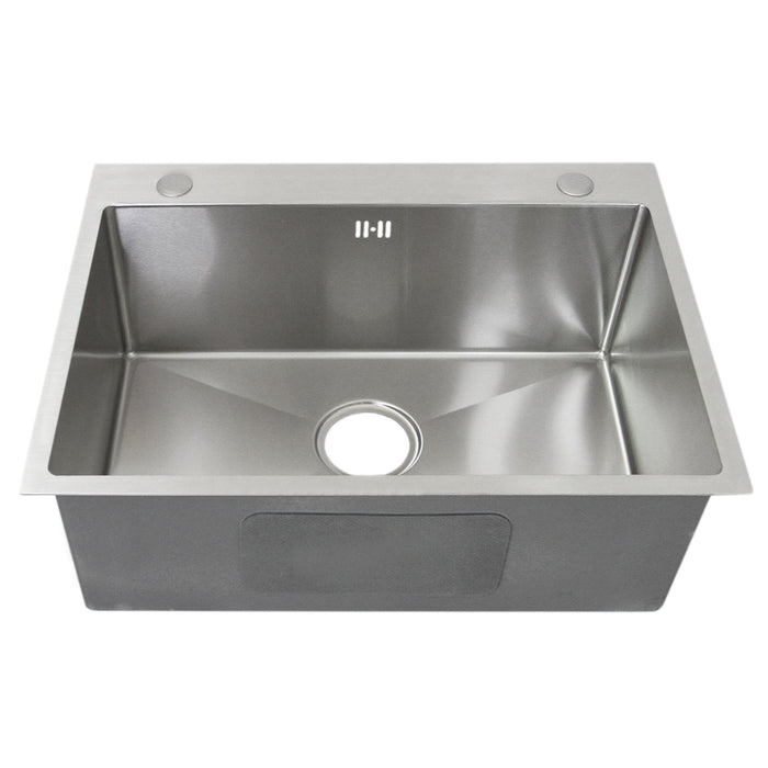 Lavello Singolo Acciaio Inox Sottotop Sottopiano Integrato Satinato Vasca 60x45