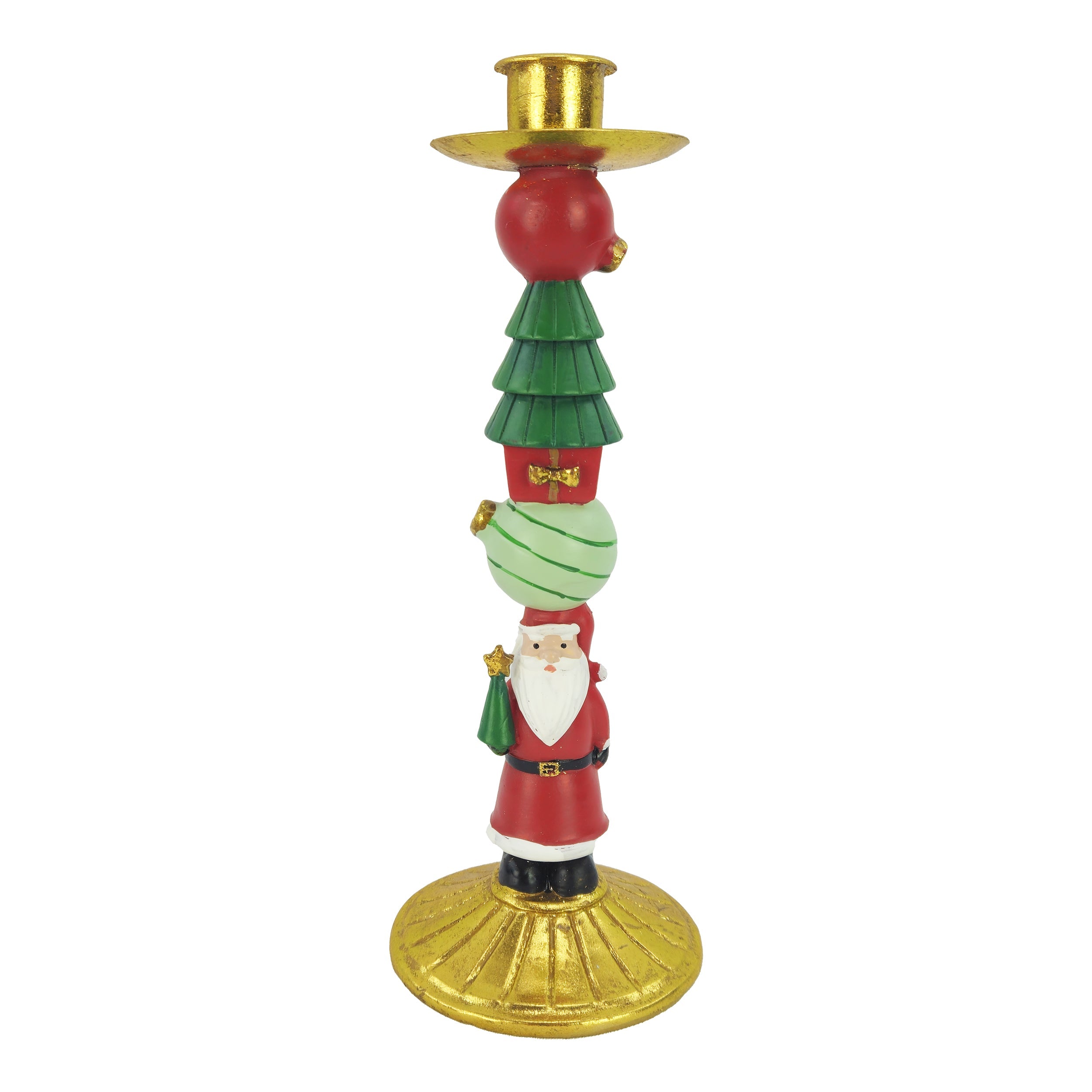 Portacandela soggetto Babbo Natale cm 20