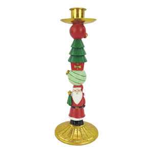 Portacandela soggetto Babbo Natale cm 20