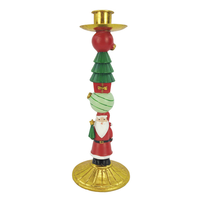 Portacandela soggetto Babbo Natale cm 20