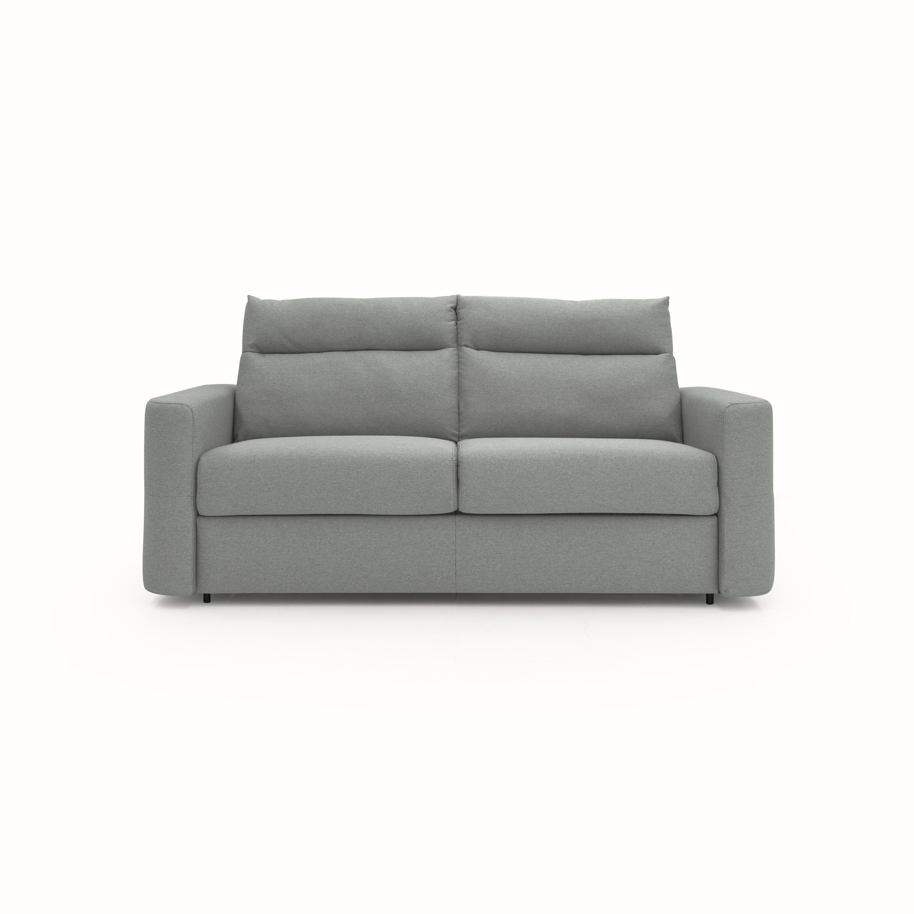 Cupido Divano letto con morbido schienale alto in tessuto impermeabile simil cotone T13 202 cm (mat. 140x197) grigio