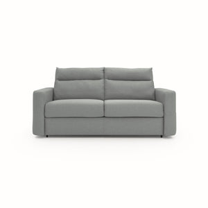 Cupido Divano letto con morbido schienale alto in tessuto impermeabile simil cotone T13 202 cm (mat. 140x197) grigio