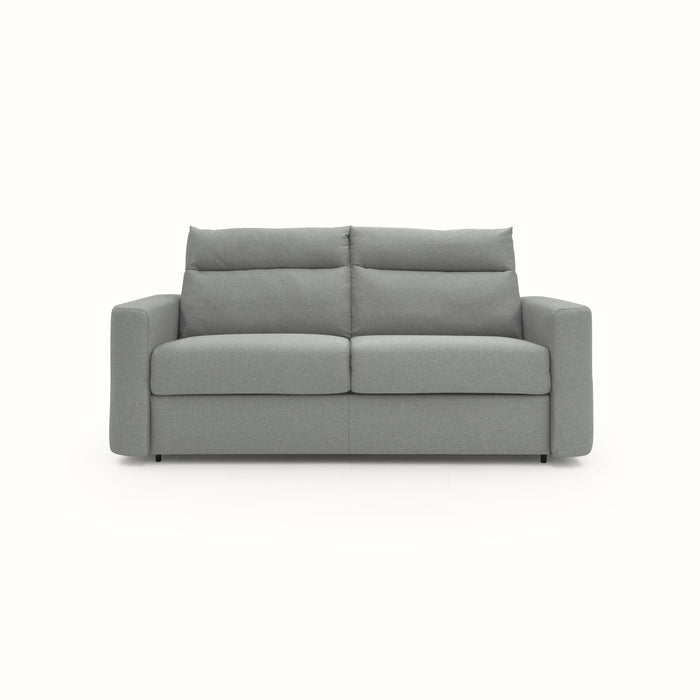 Cupido Divano letto con morbido schienale alto in tessuto impermeabile simil cotone T13 202 cm (mat. 140x197) grigio