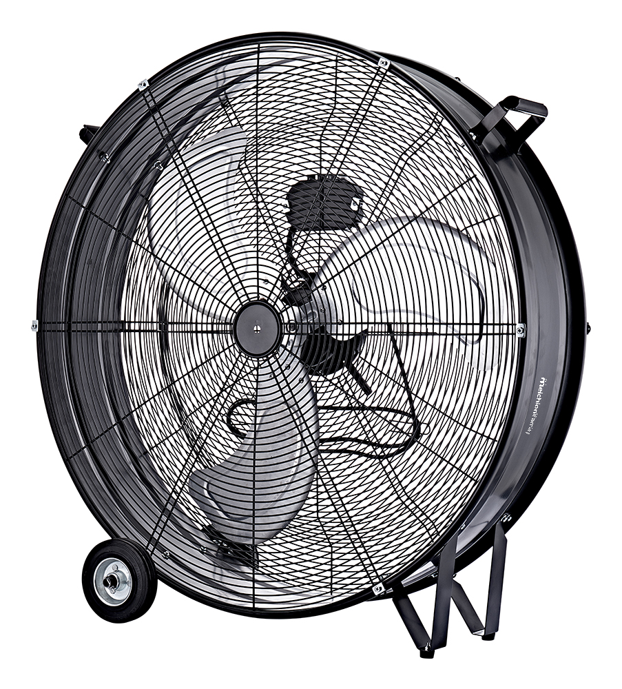Melchioni Family Ventilatore Indusriale MF 2475IND in metallo con diametro da 75cm 3 velocità maniglia e ruote 124W