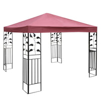 Telo Tetto ricambio per gazebo da sole 3x3m, Tessuto copertura superiore per gazebo Rosso Bordeaux-Gazebo