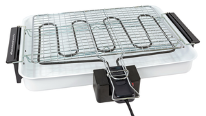 Melchioni Family SPIEDINA MAXI, Griglia Elettrica Grande, Doppia Griglia, Bistecchiera Elettrica, Barbecue e Grill da Tavolo, Senza Fumo, Smontabile e Lavabile