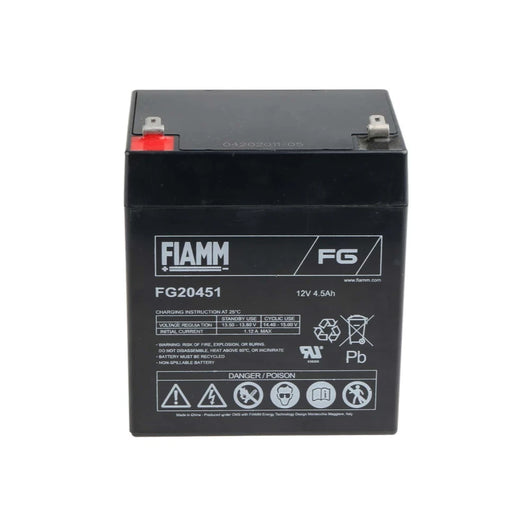 FIAMM Batteria al piombo FG20451 12 V 4,5 AH in tessuto non tessuto batteria al piombo UPS FG 20451 Batterie AGM FASTON 4,8 mm