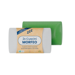 Coppia | Cuscino Anti-Insonnia Aromaterapico con Aloe Rinfrescante - Morfeo - 72x42x52cm