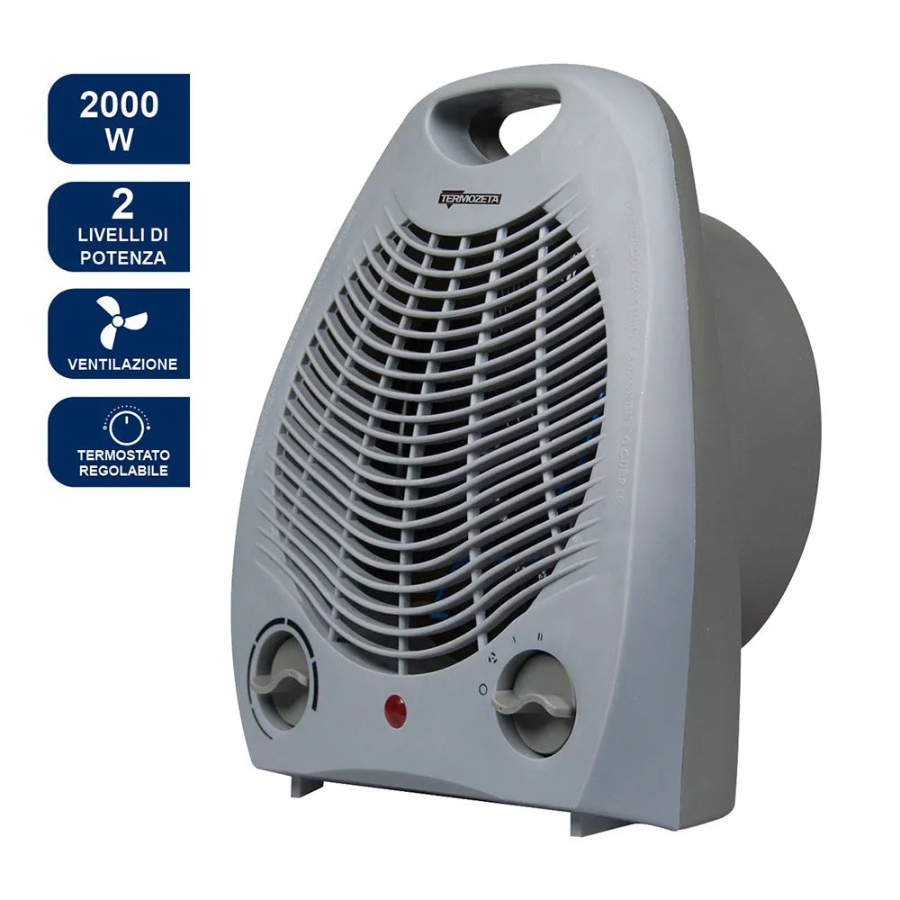 Termoventilatore Caldo bagno Elettrico TERMOZETA tzr15gb Riscaldatore Termostato
