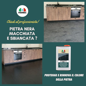 Cera per ardesia nera e pietre BRIGHTSTONE NERO   1LTx6Pz