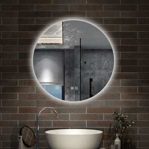 80 x 80 cm,AICA Specchio da Bagno LED con Luce, 3 Colori Regolabili,memoria, antiappannamento,CRI>90,autospegnimento