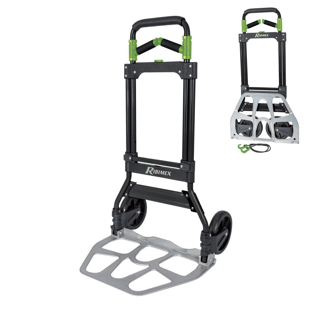 CARRELLO PORTAPACCHI SACCHI PALA PIEGHEVOLE MANICI ROTANTI PORTATA 150Kg RIBIMEX