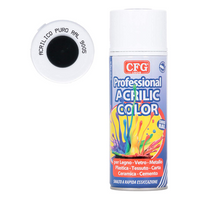 spray vernice acrilica professionale NERO OPACO RAL9005 400ml CFG rapida spry